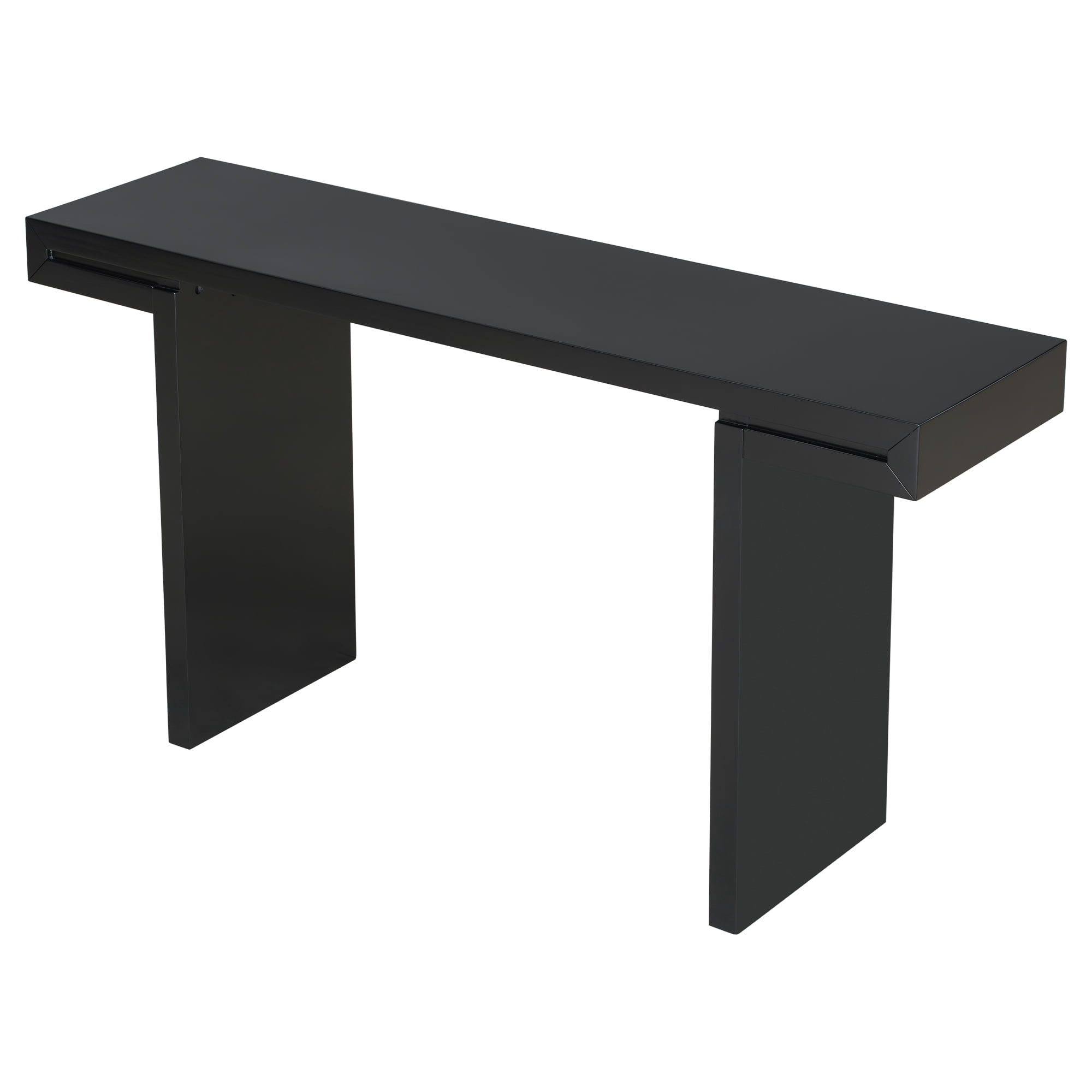 Large 60" Console Table with Geometric Clean Lines Design, Entryway Table with Painted Finish and Adjustable Feet, Suitable for Living Room, ntryway, Hallway