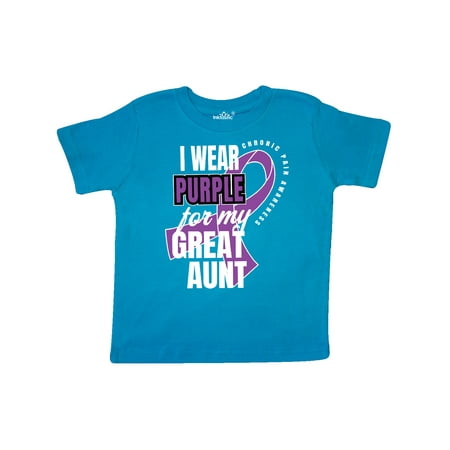 

Inktastic Chronic Pain I Wear Purple For My Great Aunt Gift Toddler Boy or Toddler Girl T-Shirt