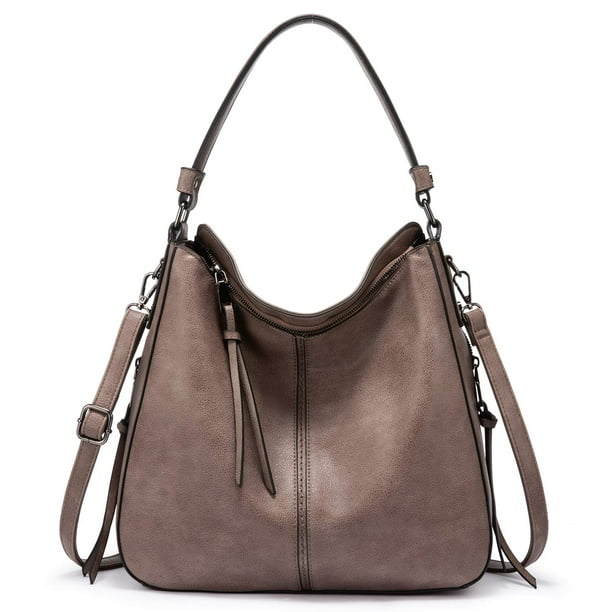 Bolsos Hobo Realer de piel sintética de gran capacidad para mujer