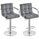 thumbnail image 1 of Conjunto de 2 Taburetes de Bar Giratorios Ajustables Yaheetech en Terciopelo Gris, 1 of 9