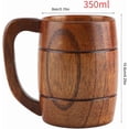 thumbnail image 2 of Nib 13 oz Wooden Beer Cup Gifts for Men Women Tankard Vintage Viking Cup Big Capacity Tea Water Classic Wood Drinking Mug Handmade Unique Coffee Mug for Dad Husband Camping Outdoor Fancy Mug, 2 of 9