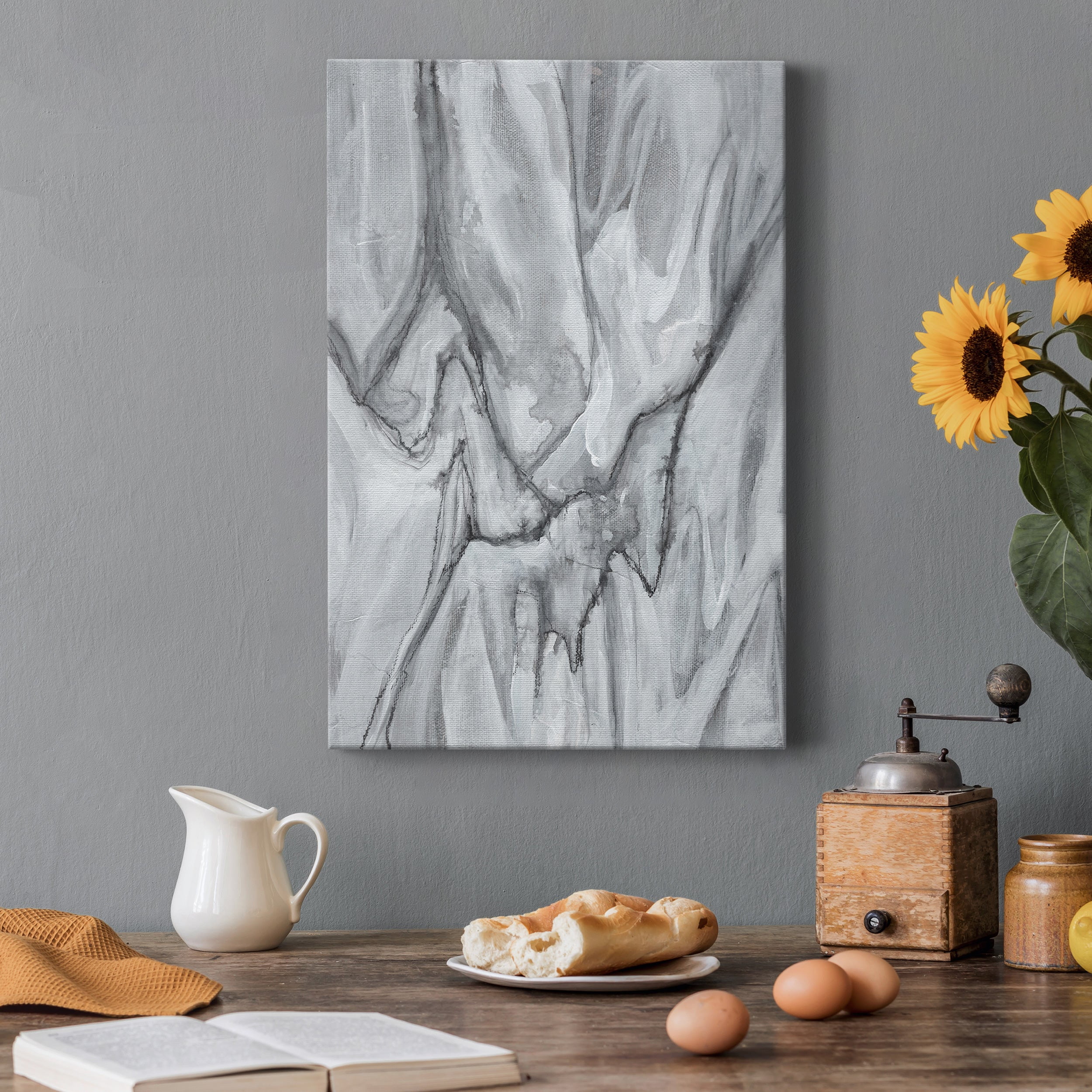 Marbled White I Premium Gallery Wrapped Canvas - Ready to Hang