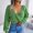 Green, variant on Womens Fall Winter Colorful Long Sleeve V Neck Open Navel Sweater Plus Size Long Pullover Sweater Green L