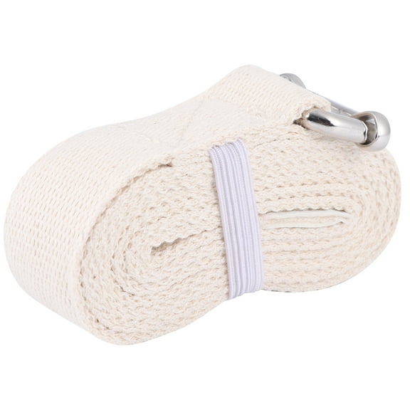 1PC Multifunctional Yoga Stretch Belt Elastic Fitness Band Practical Strap for Men and Women, White, 1.2 Meter