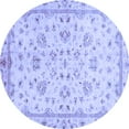 thumbnail image 1 of Ahgly Company Indoor Round Oriental Blue Traditional Area Rugs, 6' Round, 1 of 4