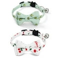 thumbnail image 1 of 2 Pack Breakaway Cat Collars with Bowtie, Safety Buckle Cat Collars with Bell, Summer Print Collars, 1 of 5