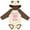 Natural & Brown w Ears, variant on Inktastic Aditi My Pap Pap loves me Boys or Girls Long Sleeve Baby Bodysuit