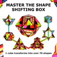 thumbnail image 4 of Caja de cambios con forma de Shashibo de Fidget Toy con 36 imanes, vitrales, 4 of 8