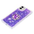 thumbnail image 4 of Funda para iPhone 11 con Brillo Líquido Flotante, Purpurina, Parachoques y Anillo Giratorio Soporte, 4 of 5