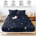 thumbnail image 5 of Twin Sze Fitted Sheet Set - Blue Starry Sky 2 Piece Bedding Sets 16" Deep Pocket Fitted Sheet with 1 Pillowcase, Universe Space Galaxy Night Star Brushed Microfiber Hotel Luxury Bed Sheets, 5 of 9