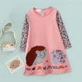 thumbnail image 2 of XEGLSBU Dresses for Girls 8-10 Blue Girls and Toddler's Long Sleeve Dress Cute Animal Cartoon Appliques A Line Flared Skater Dress Cotton Dress Outfit Size 2-3 Years, 2 of 9