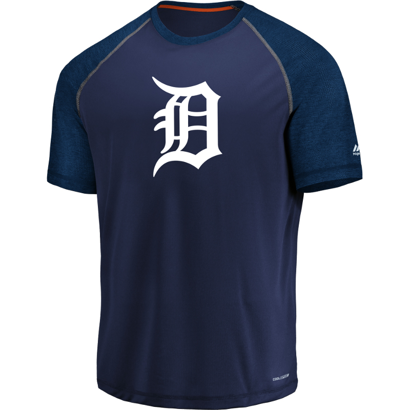 Detroit Tigers Majestic Got the Word Cool Base T-Shirt Navy by MAJESTIC LSG