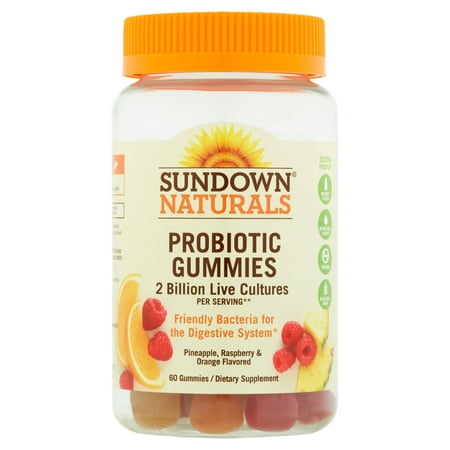 Sundown Naturals probiotique Gummies supplément alimentaire, 60 compte