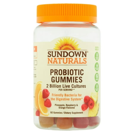 Sundown Naturals probiotique Gummies supplément alimentaire, 60 compte