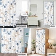 thumbnail image 6 of Blue Brown Leaves Fabric Shower Curtain Watercolor Leaf Plant Washable Shower Curtains for Bathroom, Waterproof Bath Curtain with Hooks Home Decor 36x72in, 6 of 8