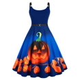 thumbnail image 1 of Vestido de talla grande con correas de Halloween con estampado de calabaza Rosegal  Suéteres Cárdigans, 1 of 5