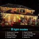 thumbnail image 5 of Solar light chain outside, 22M 200 LED solar light chain outside waterproof, 8 modes solar light chain warm white for garden, terrace, balcony decorat, 5 of 5