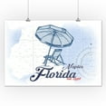 thumbnail image 3 of Naples, Florida, Coastal Icon, Beach Chair and Umbrella (12x18 Wall Art Poster, Room Decor), 3 of 3