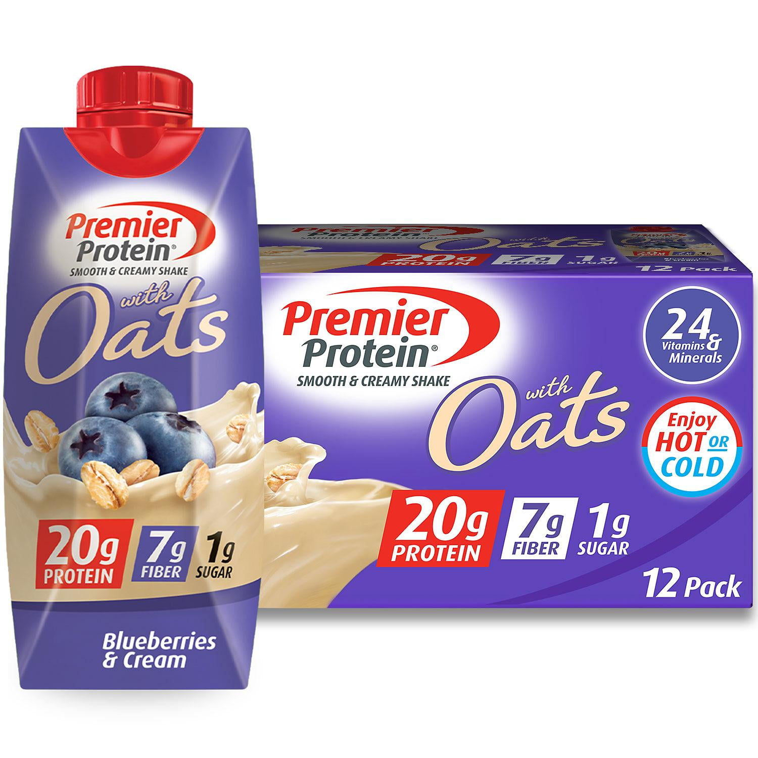 The Premier Protein 20g Protein with Oats Shake, Blueberries and Cream