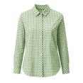 thumbnail image 4 of GUACER Womens Long Sleeve Blouses Gingham Collared Button Down Shirts Loose Casual Fall Tops, 4 of 8