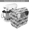 thumbnail image 2 of Entomology Stand Mixer Cover, Monochrome Interpretation of Repeating Dragonflies Drawn by Hand, Kitchen Appliance Organizer Bag Cover with Pockets, 5 Quarts, Charcoal Grey and White, by Ambesonne, 2 of 4