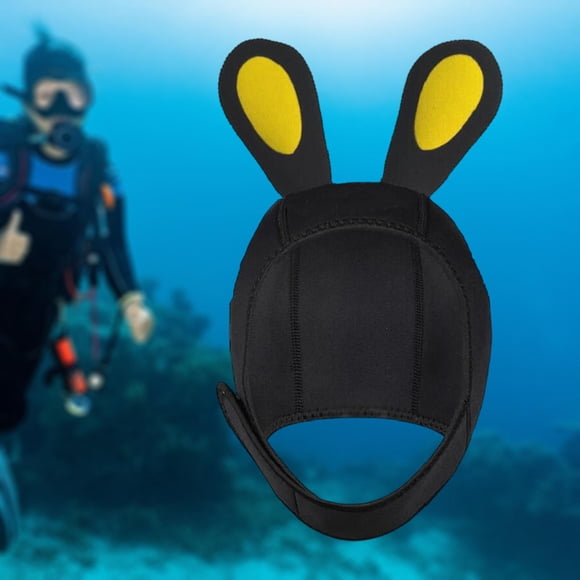 Capucha de buceo de neopreno de 3mm, gorro de surf, Protector de oídos para deportes acuáticos, capucha de surf, gorro de natación para kayak, mujeres M