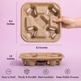 thumbnail image 2 of Bandejas transportadoras de bebidas desechables FMP Brands, 4 tazas, paquete de 45, 2 of 7