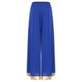 thumbnail image 6 of Sholeno Womens Liturgical Praise Dance Outfits Worship Dancewear Overlay Dress with Wide-Leg Pants 2-Piece Sets Royal Blue M, 6 of 7