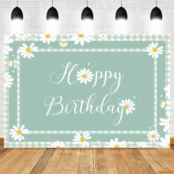 White Daisy Backdrop Sun Sunshine Car Newborn Baby Shower Kids Birthday Party Photography Background r Banner Poster