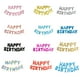 thumbnail image 4 of Billuyoard Juego de FELIZ CUMPLEAÑOS Letras del alfabeto Globos de papel de aluminio Decoración de fiesta de cumpleaños Kits de decoración para fiestas No.03 Billuyoard HA002702-03B, 4 of 6