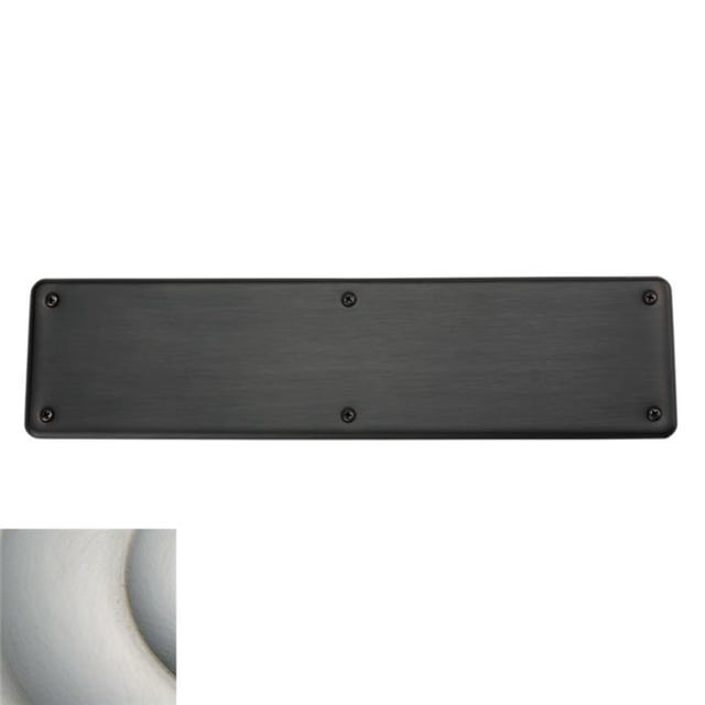 Baldwin 2115 4 Inch x 16 Inch Solid Brass Round Corner Push Plate, Satin Nickel