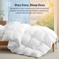 thumbnail image 5 of Unikome All Season Goose Down Feather Fiber Comforter with Natural Filling, Soft & Breathable Lightweight Duvet Insert, Machine Washable,Twin 68 x 88 Inch,White, 5 of 10