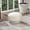 White, variant on Sherpa-textured Ottoman | For Office or Home Use | 200 lbs Load-bearing