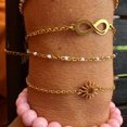 thumbnail image 2 of Icftzwe Sun Hollow Bracelets For Women Stainless Steel Hand Chain intage Sunflower Anklet Boho Foot Jewelry Accessories, 2 of 5