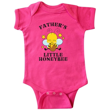 

Inktastic Cute Bee Father s Little Honeybee with Stars Gift Baby Boy or Baby Girl Bodysuit