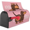 thumbnail image 2 of Dachshund Puppy Dog Mailbox Cover Mailbox Wraps, Waterproof Mailbox Covers Magnetic Post Box Cover Standard Size 21"(L) x 18"(W) Garden Yard Outside Farmhouse Home Decor, 2 of 5