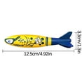 thumbnail image 3 of 21Pc Underwater Swimming Pool Diving Toy Set With Sinking Rings Sticks And Seaweed Torpedo Robbers Summer Bath Time Fun Parent Child Interactive Game For Kids, 3 of 9