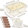 thumbnail image 2 of Serving Tray with Lid, 4 Compartments Snackle Box Charcuterie Container, Portable Snack Platters for Fruit, Nuts, Vegetable, Entertaining, Party, Picnic, 2 of 7