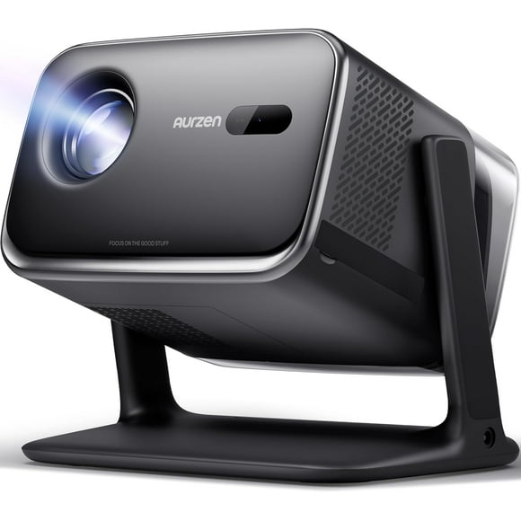 Aurzen Boom mini Google TV 4K Supported Smart Projector with WiFi and Bluetooth, Black - Refurbished Excellent