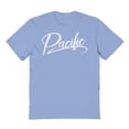 thumbnail image 1 of Pacific Humor Graphic Light Blue Men's Cotton T-Shirt, 1 of 1