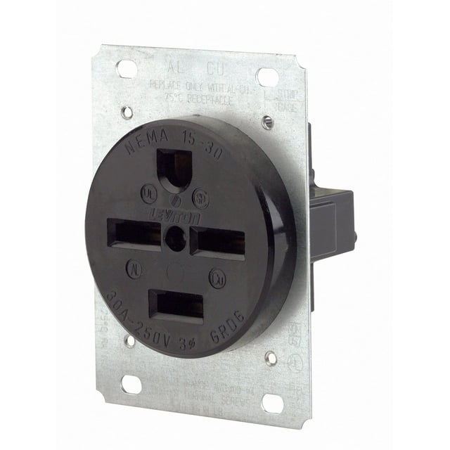 Receptáculo Leviton 30A 250V de grado industrial 8430 negro