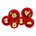 thumbnail image 2 of Tachiuwa 6x 2024 Chinese New Year Paper Fans Spring Festival Wall Decoration Traditional Happy New Year Decor for Office Party Holiday A, 2 of 10