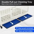 thumbnail image 7 of Snuowu 48" Heavy Duty Dog Crate with Wheels/Unique Air Lift Rod / 360° & Adjustable 2 Bowls/Removable Tray, 7 of 7