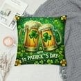 thumbnail image 2 of YANMS Happy St Patricks Day Pillow Covers Green Shamrock Beer Throw Pillow Covers for Couch Living Room Lumbar Sofa Decorative Pillowcase Saint Patricks Day College Ornament, 2 of 5