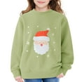 thumbnail image 6 of XIYNBAOK Funny Christmas T Shirt Long Sleeve Christmas Shirts Christmas Hawaiian Shirts Tops Clean Girl Clothes Boy Clothes Size 6 Teenager Clothes, Light Green 9-10 Years, 6 of 6