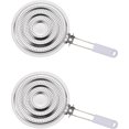 thumbnail image 1 of HIC Kitchen Heat Diffuser Reducer Flame Guard with Removable Handle, Stainless Steel, Set of 2, 1 of 5