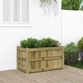 thumbnail image 1 of vidaXL Jardinière 90x50x50 cm Bois de Pin Imprégné, 1 of 5