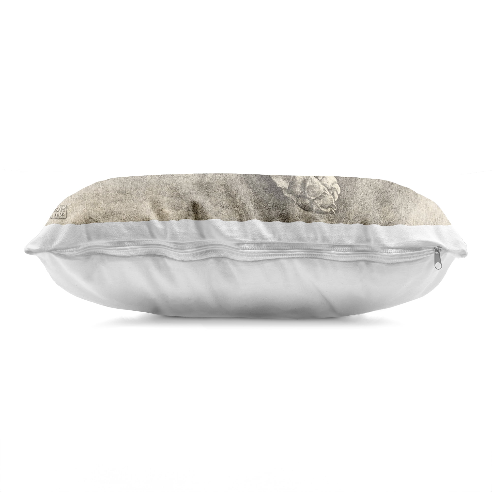 Stupell Industries Sleeping Hound Drawing Decorative Printed Throw Pillow, design by Bertha Van Hasselt, 14 x 7 x 20