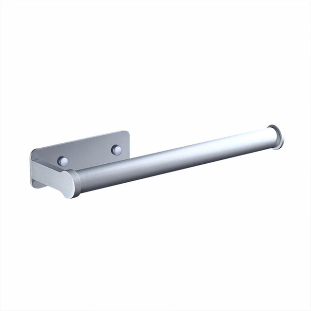 Toystoory Estante de trapo de cocina sin perforaciones de aluminio espacial estante de almacenamiento de envoltura de plástico estante de papel en rollo Mostrada Plata Toystoory HA027353-01