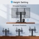 thumbnail image 3 of PERLESMITH Soporte/Base Giratoria Universal para TV - Soporte de Mesa para TV para Televisores LED LCD de 32 a 60 Pulgadas - Soporte de Montaje para TV de Altura Ajustable con Base de Vidrio Templado, 3 of 5